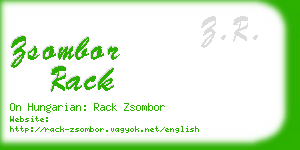 zsombor rack business card